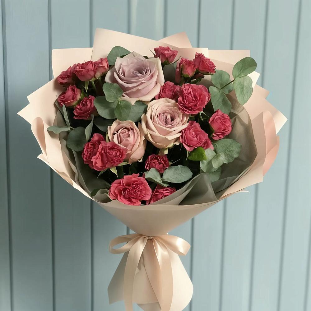 Букет цветов из: Гвоздики и Розы в Новом Сулаке