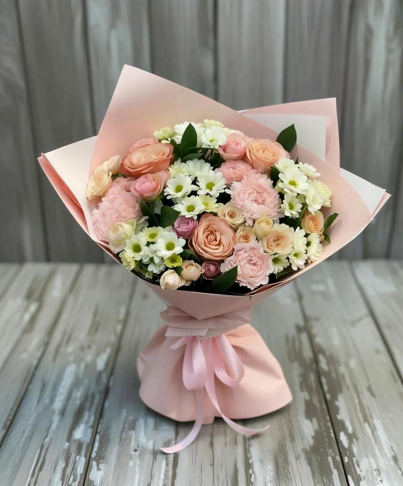 Букет цветов из: Гвоздики, Розы и Хризантемы в Новом Сулаке