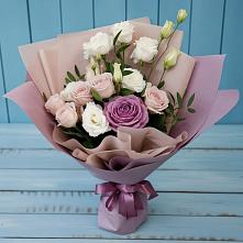 Букет цветов из:  Розы и Лизиантусы в Новом Сулаке