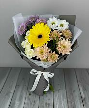 Букет цветов из:  Розы, Герберы и Хризантемы в Новом Сулаке