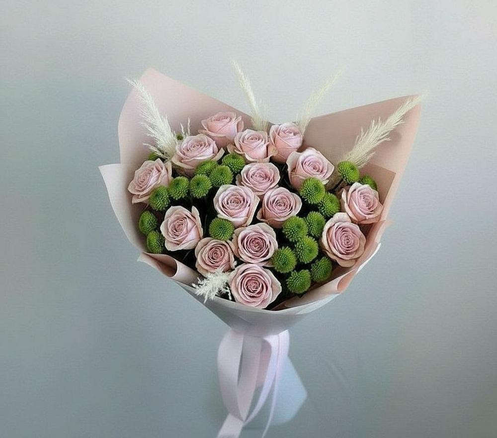 Букет цветов из: Розы и Хризантемы в Новом Сулаке