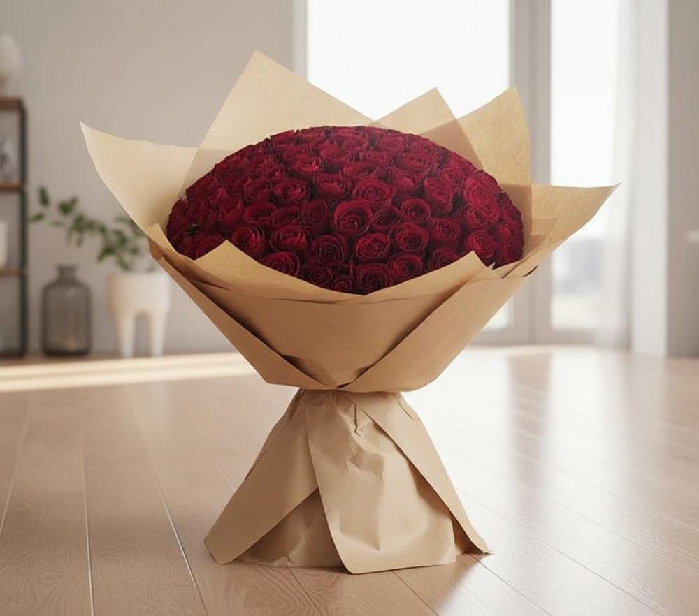 Букет 101 Красная роза в Новом Сулаке