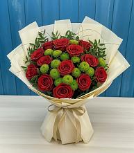 Букет цветов из:  Розы и Хризантемы в Новом Сулаке