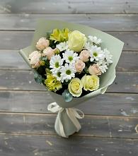 Букет цветов из:  Альстромерии, Розы и Хризантемы #REPLACE_PRED# Новом Сулаке