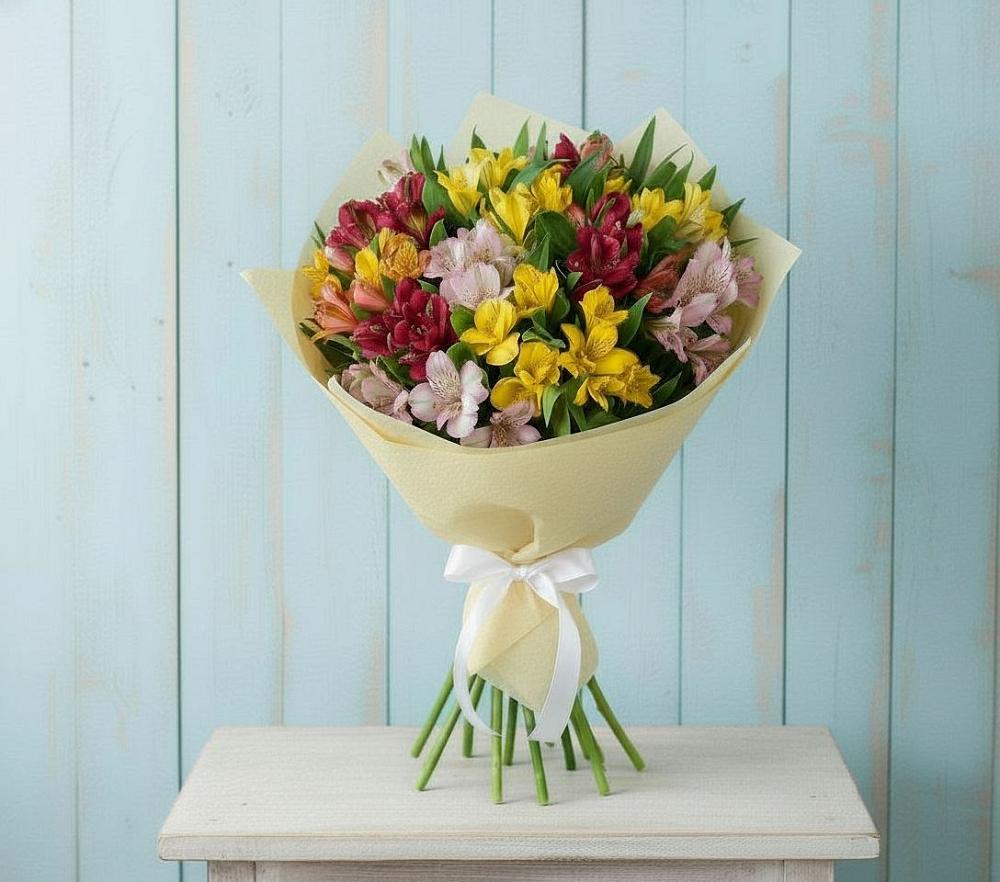 Букет цветов из: Альстромерии в Новом Сулаке