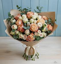 Букет цветов из:  Альстромерии и Розы #REPLACE_PRED# Новом Сулаке